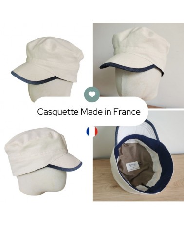 casquette anti ondes coton beige