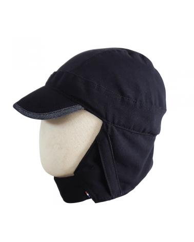 casquette anti ondes noir avec couvre nuque